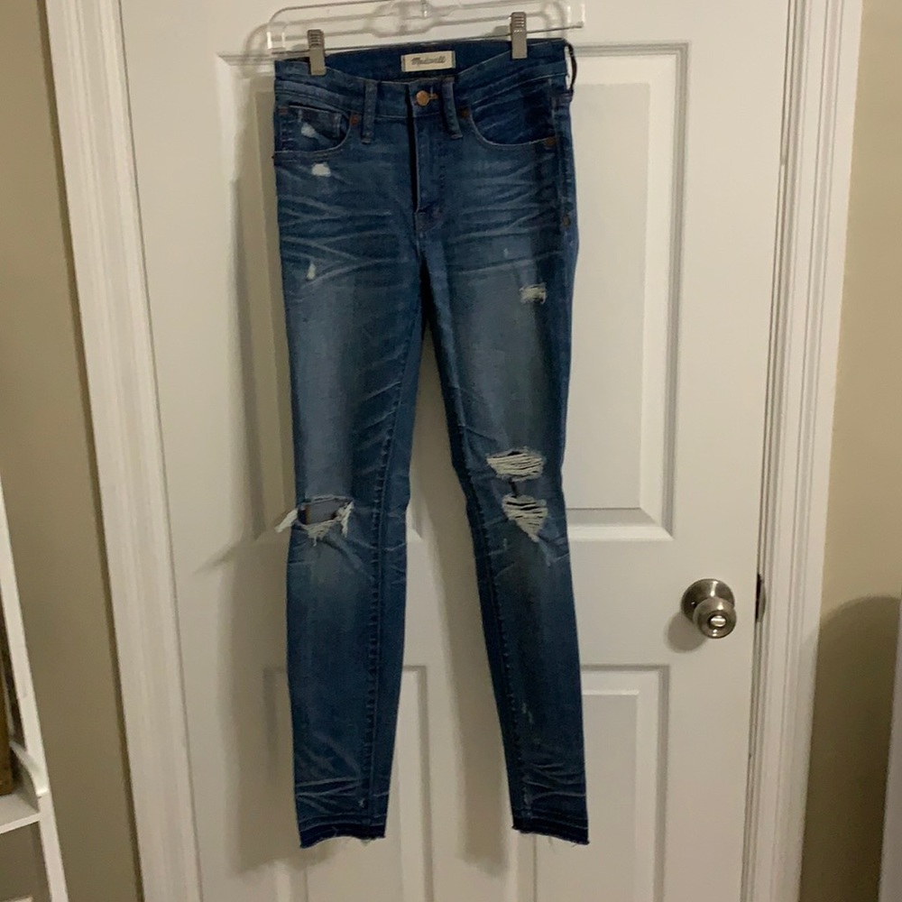 Madewell blue ripped jeans